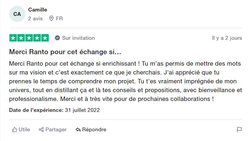Témoignage client Steves Doupeux