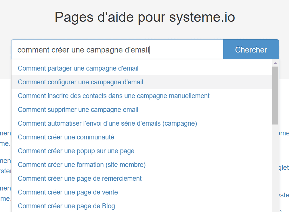 Trouver de l'aide sur systeme.io